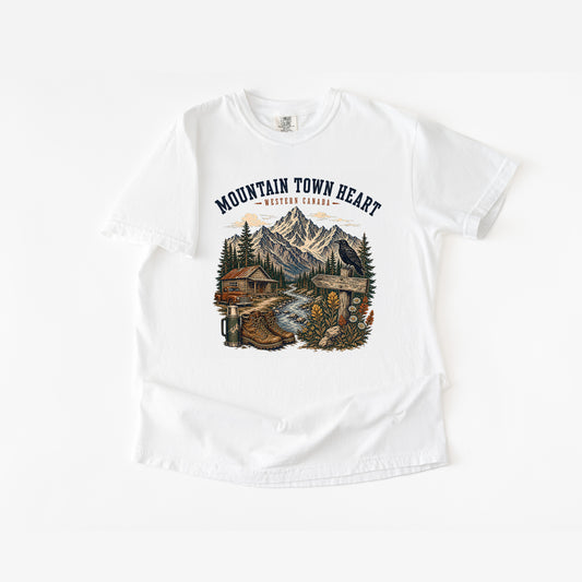 Mountain Town Heart T Shirt
