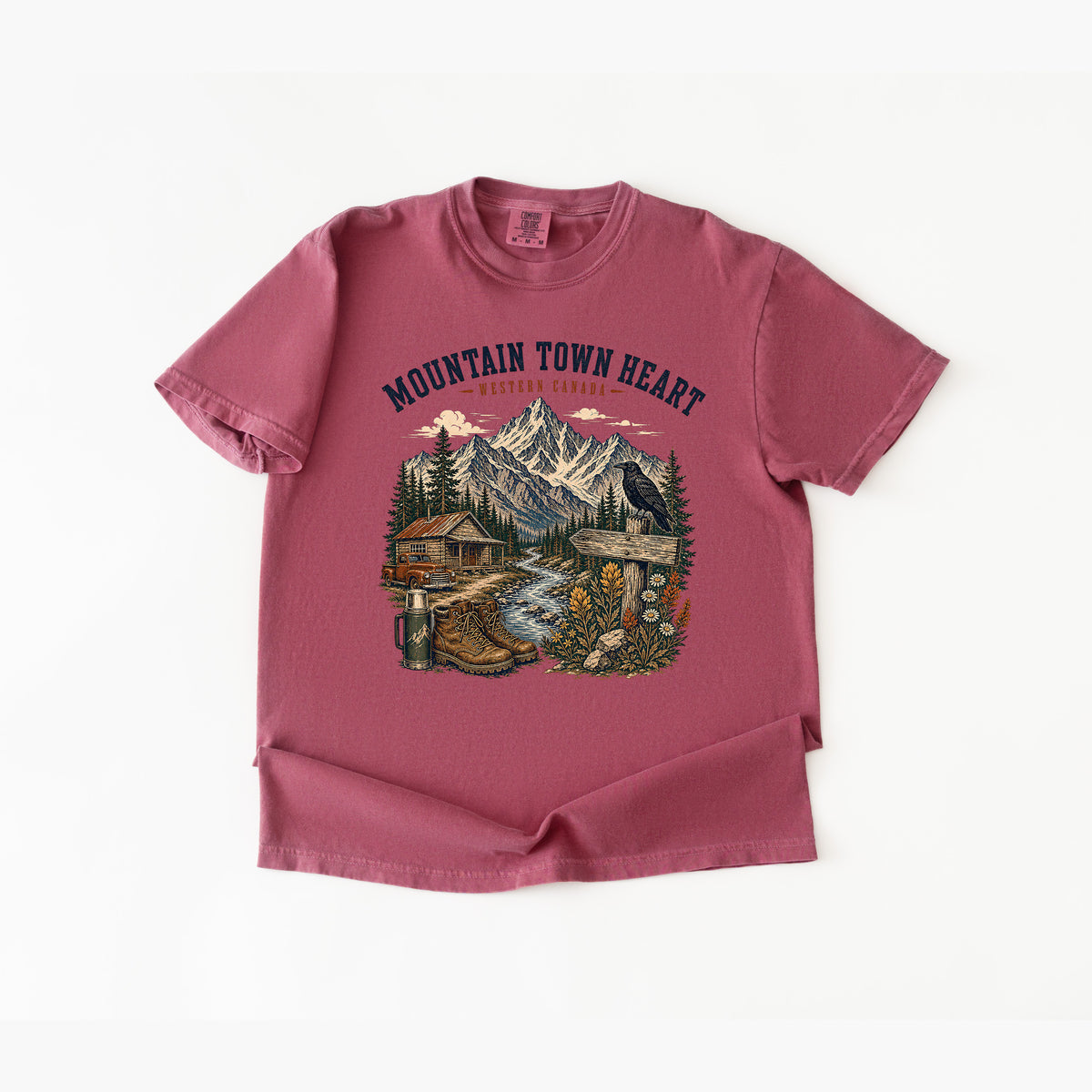 Mountain Town Heart T Shirt