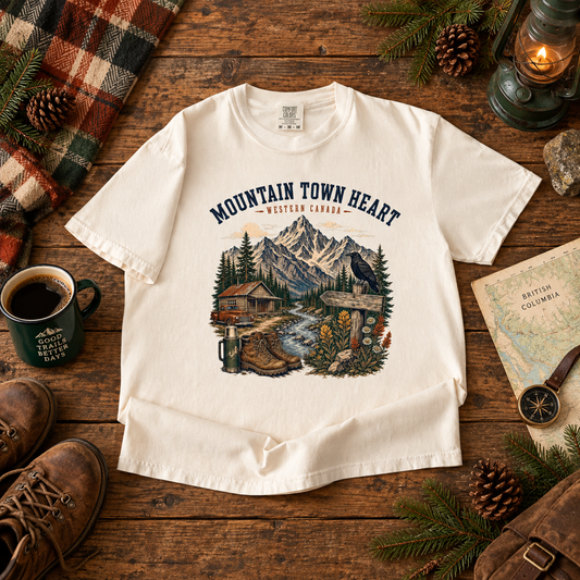 Mountain Town Heart T Shirt