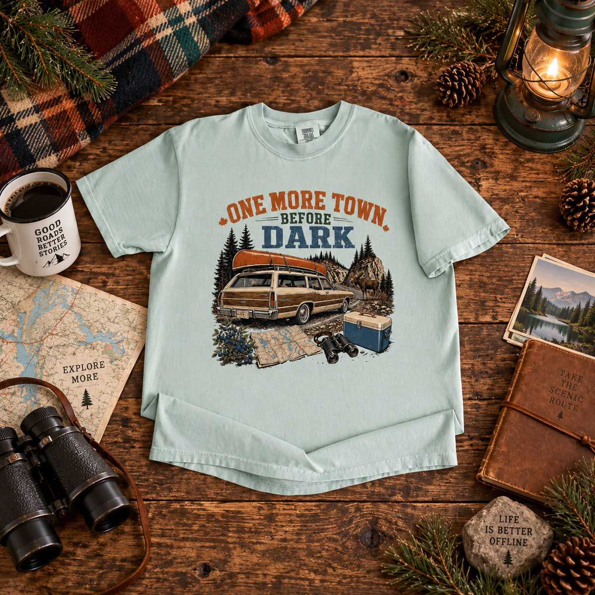 One More Town Before Dark T Shirt