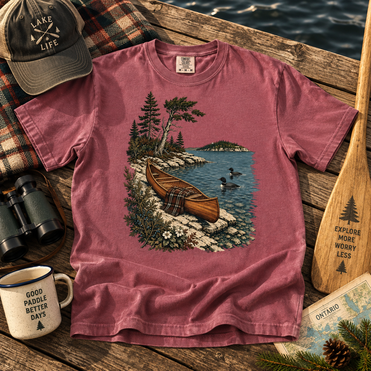 Cottage Country Canoe T Shirt