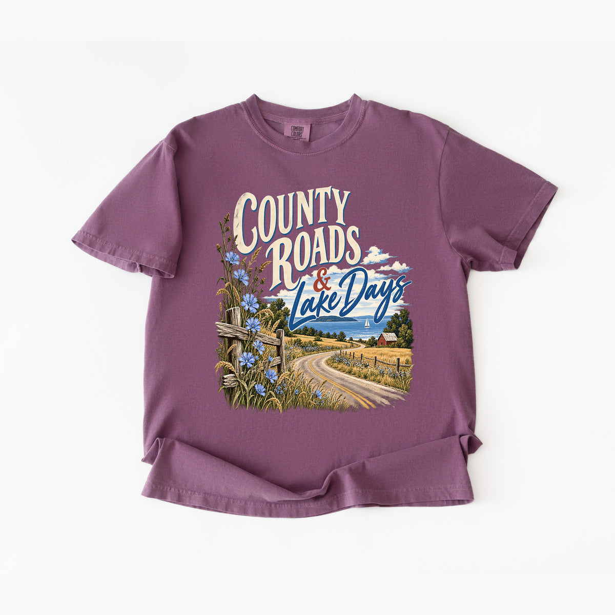 County Roads Lake Days T Shirt