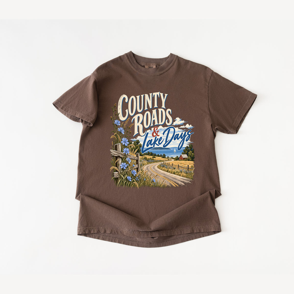 County Roads Lake Days T Shirt