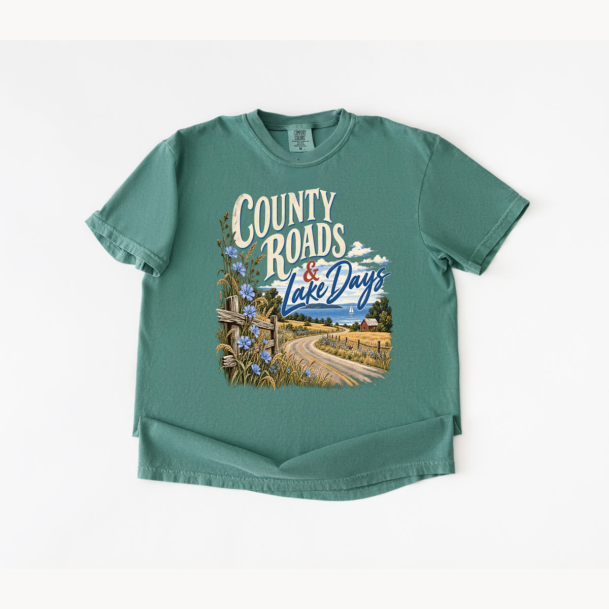County Roads Lake Days T Shirt