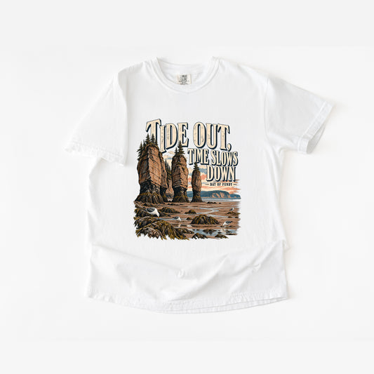 Tides Out Bay of Fundy T shirt