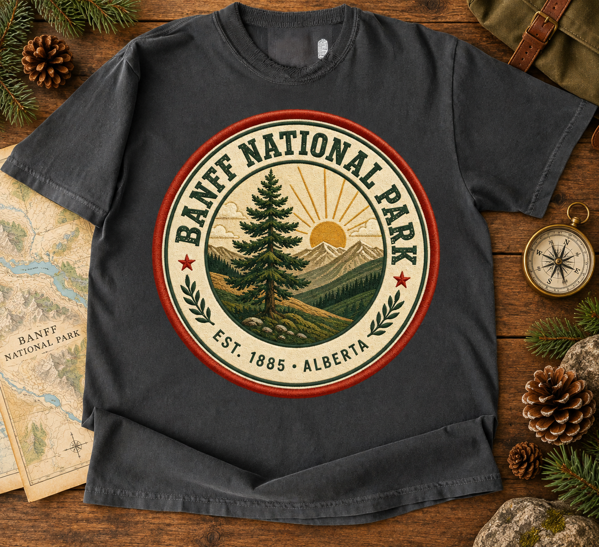 Banff Vintage Badge T shirt