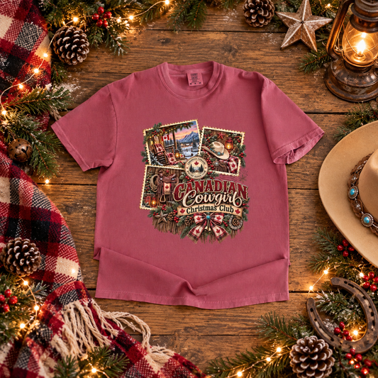 T-shirt de Noël Cowgirl canadienne