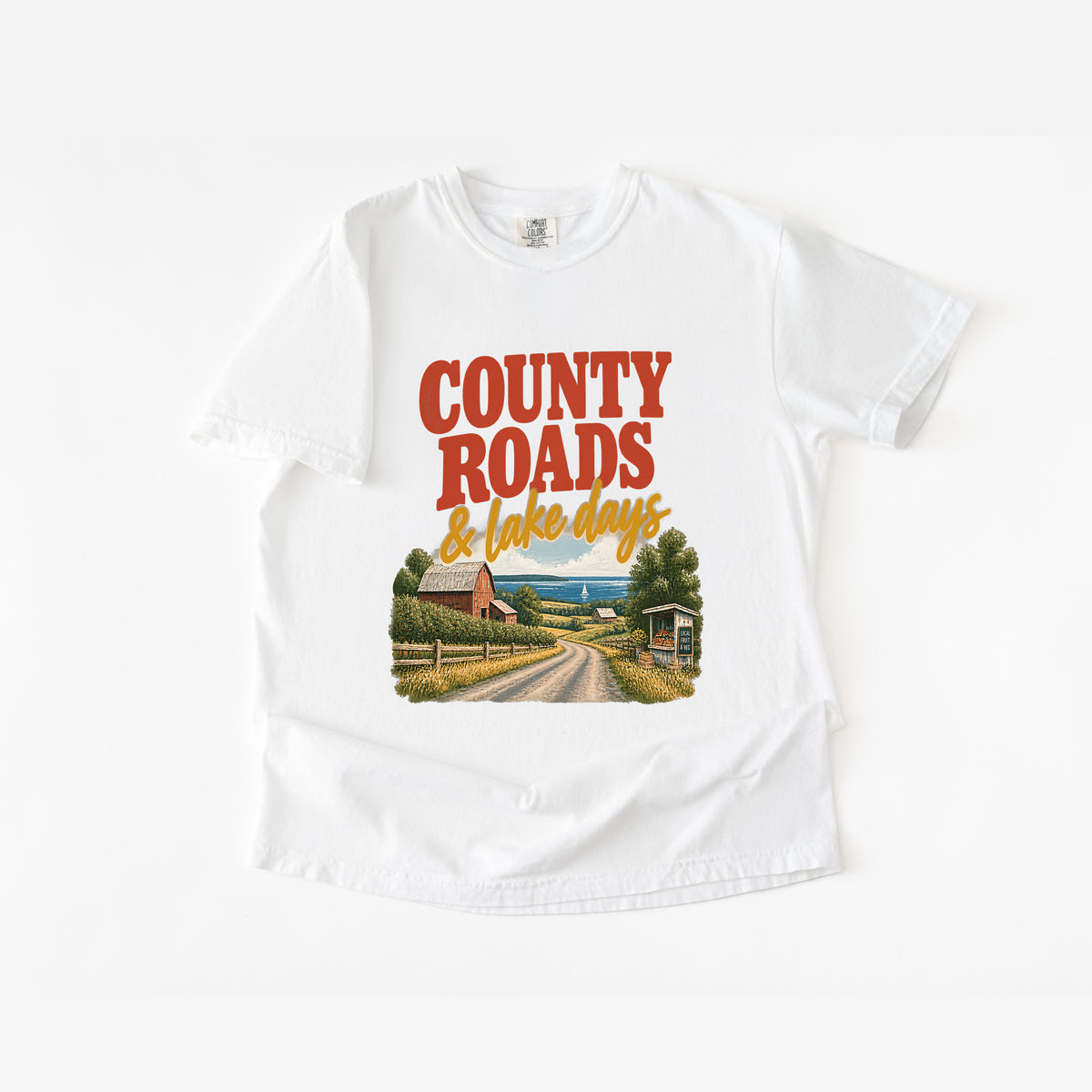 County Roads and Lake Days T-Shirt
