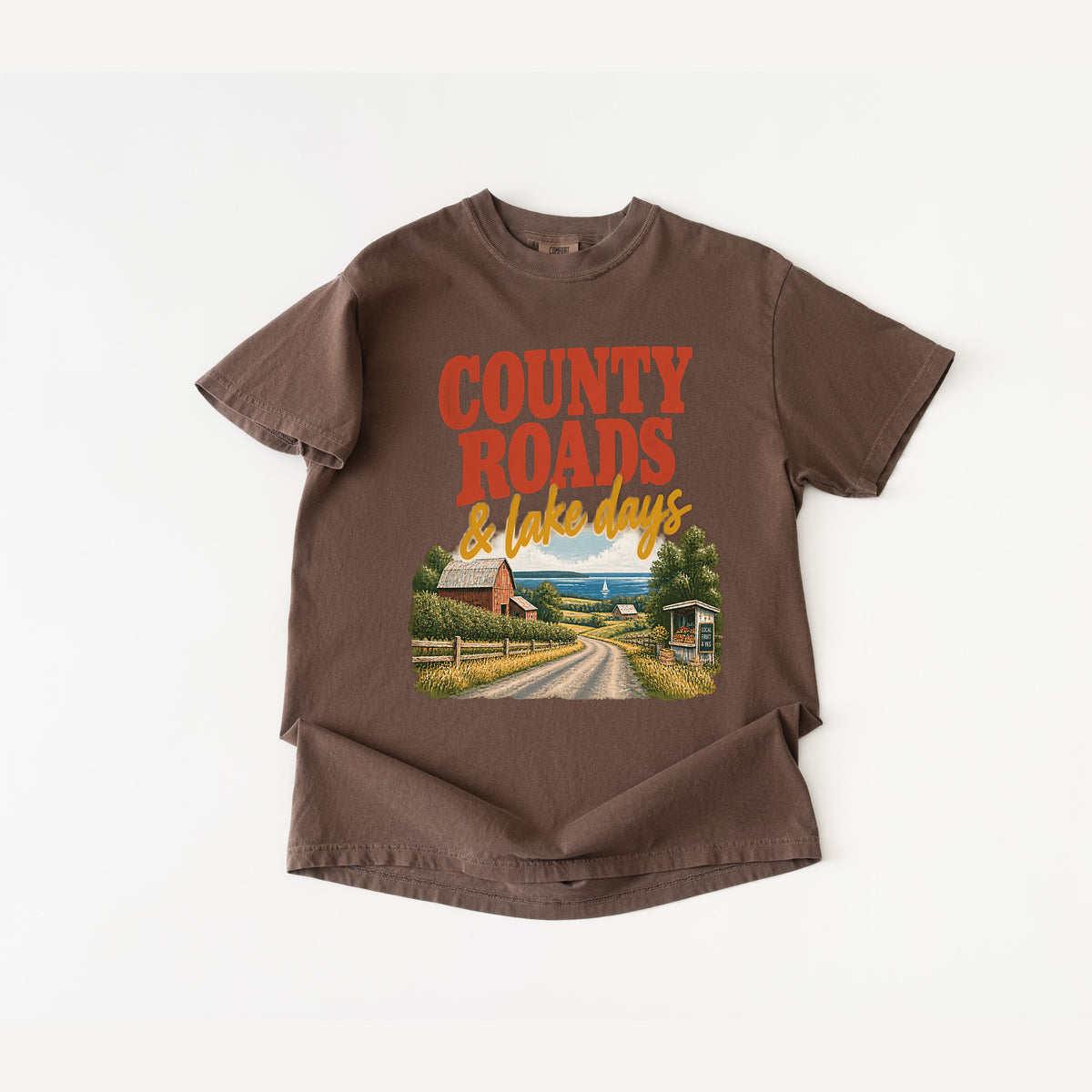 County Roads and Lake Days T-Shirt
