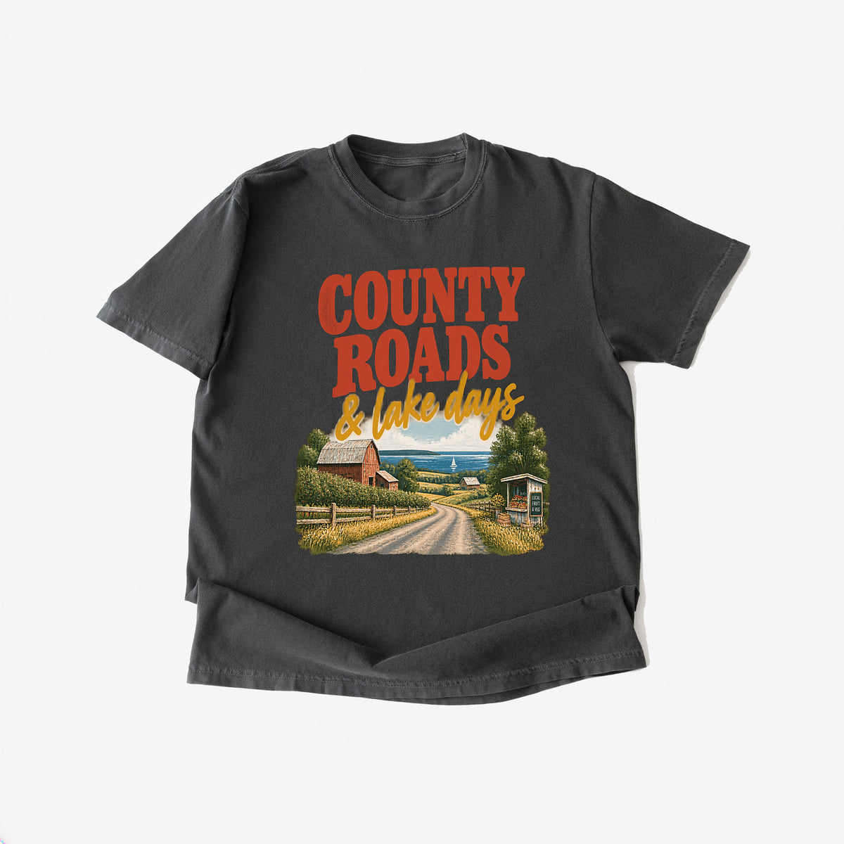 County Roads and Lake Days T-Shirt