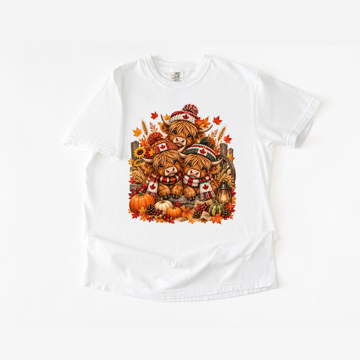 Canadian Thanksgiving Highland Cow T-Shirt