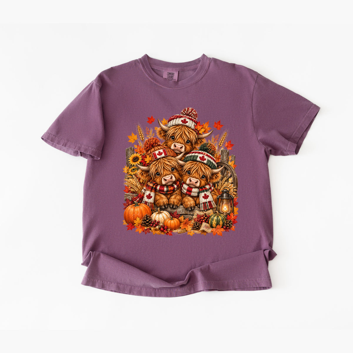 Canadian Thanksgiving Highland Cow T-Shirt
