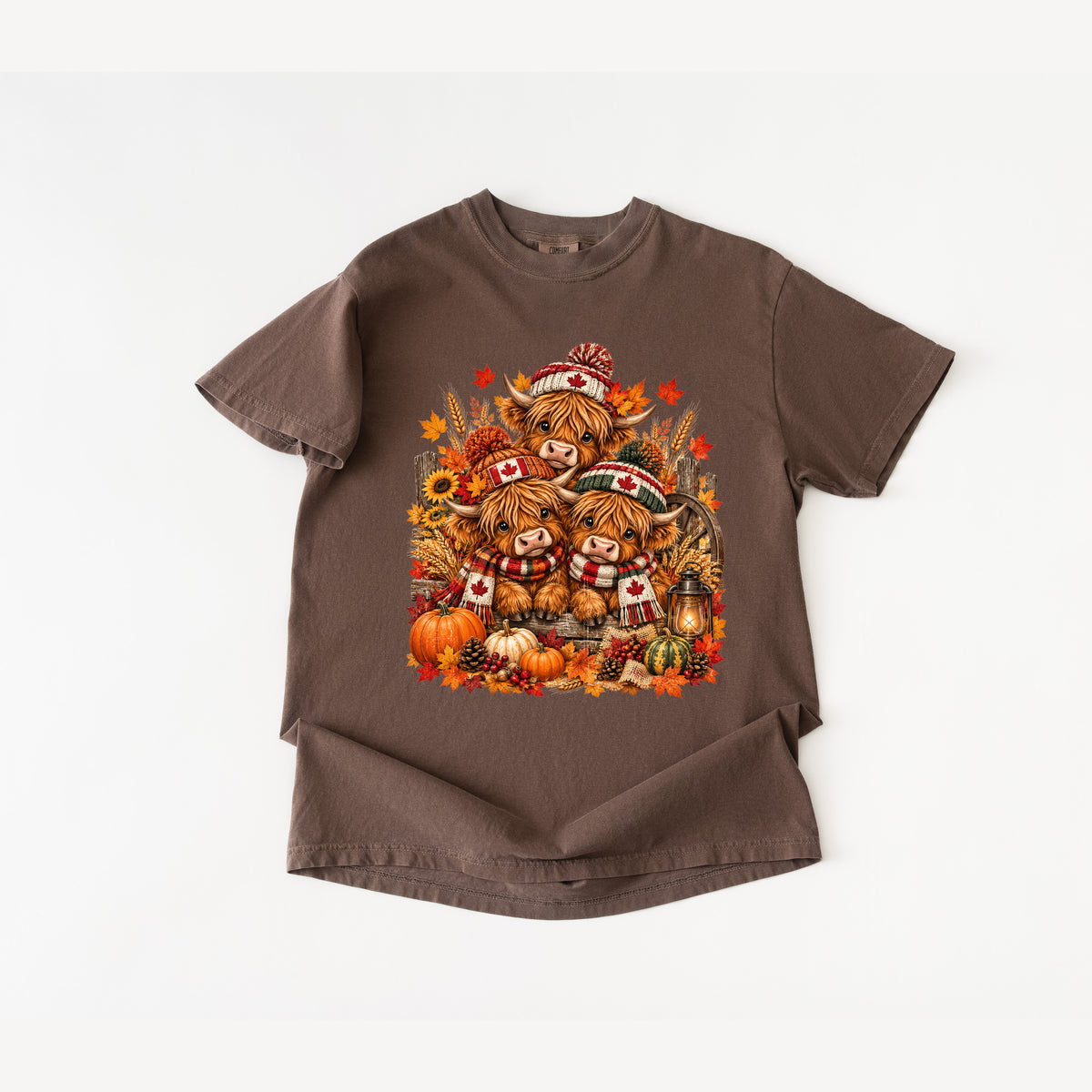 Canadian Thanksgiving Highland Cow T-Shirt