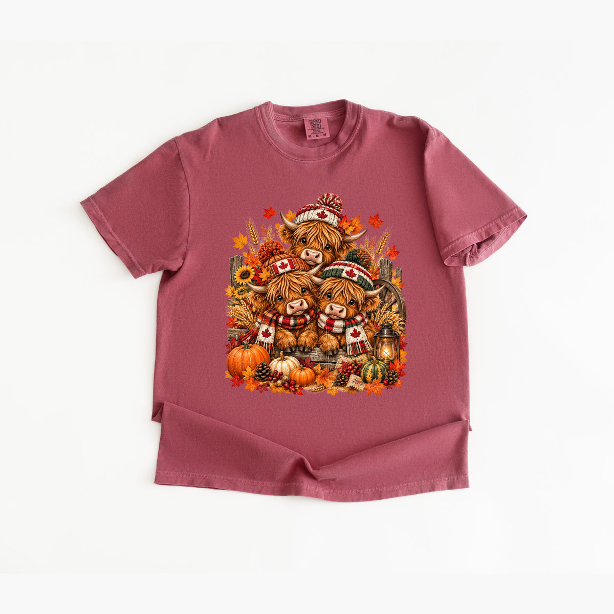 Canadian Thanksgiving Highland Cow T-Shirt