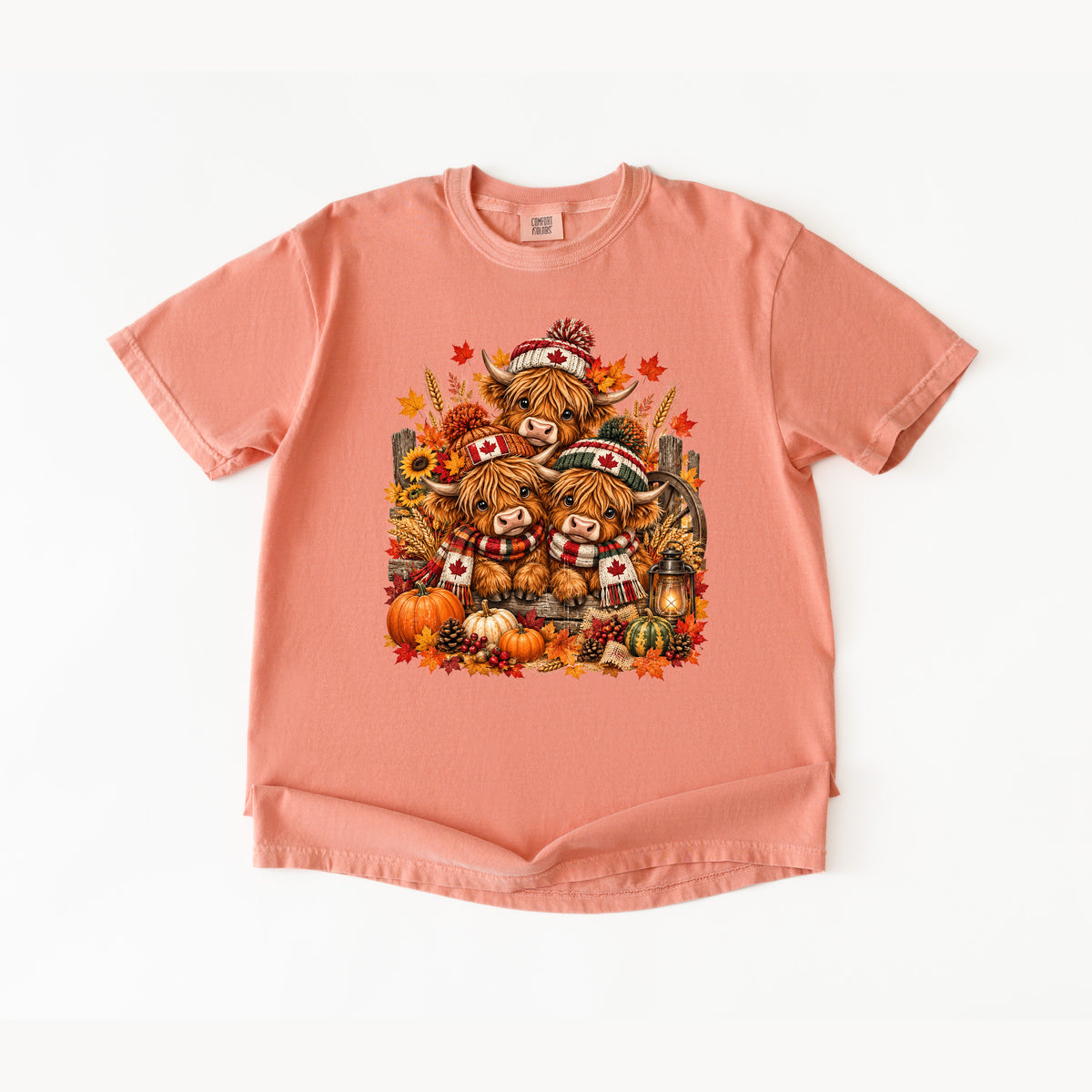 Canadian Thanksgiving Highland Cow T-Shirt