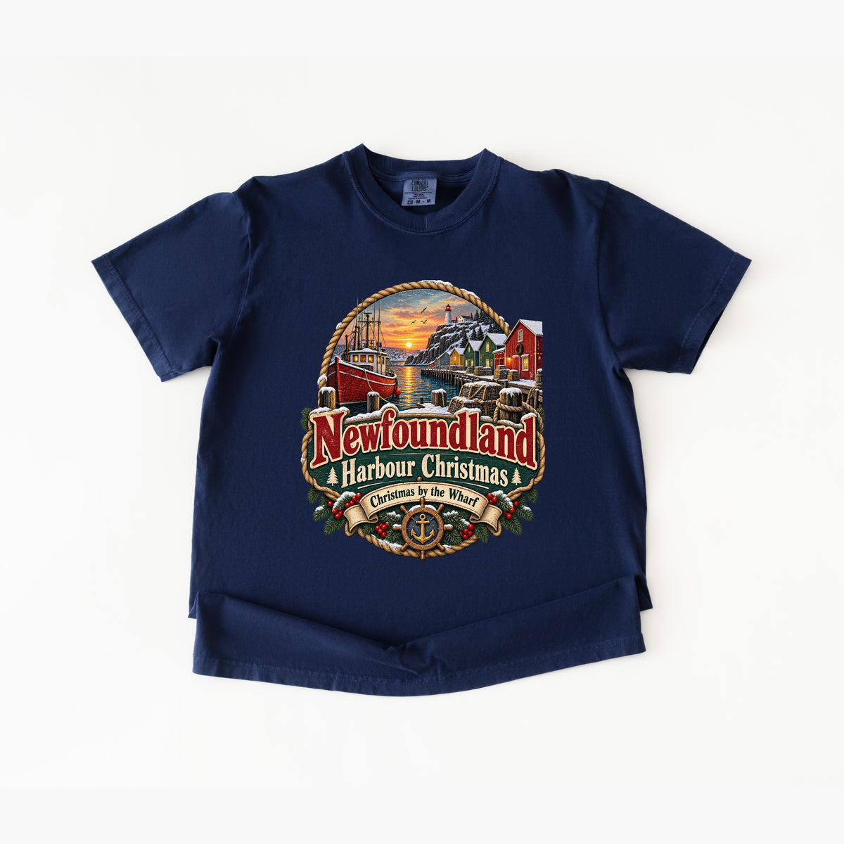 Newfoundland Harbour Christmas T-Shirt