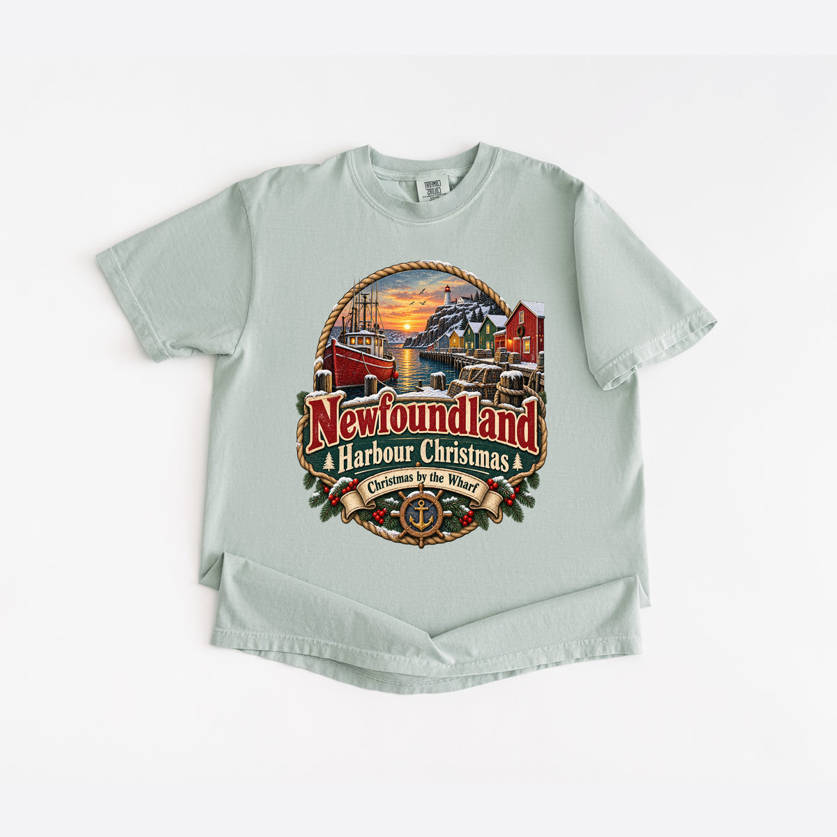 Newfoundland Harbour Christmas T-Shirt