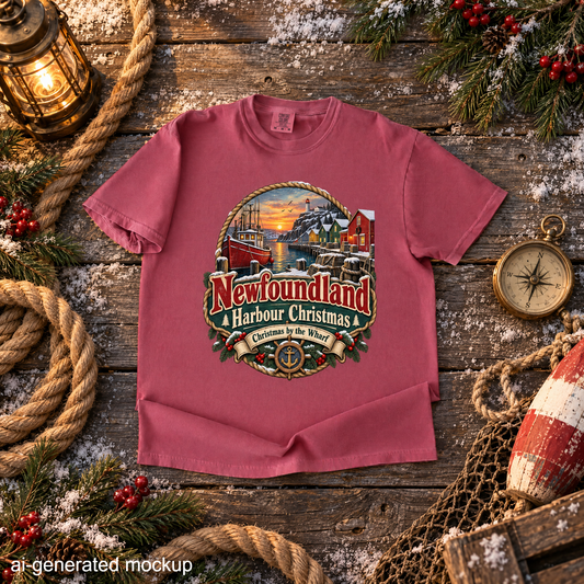 Newfoundland Harbour Christmas T-Shirt