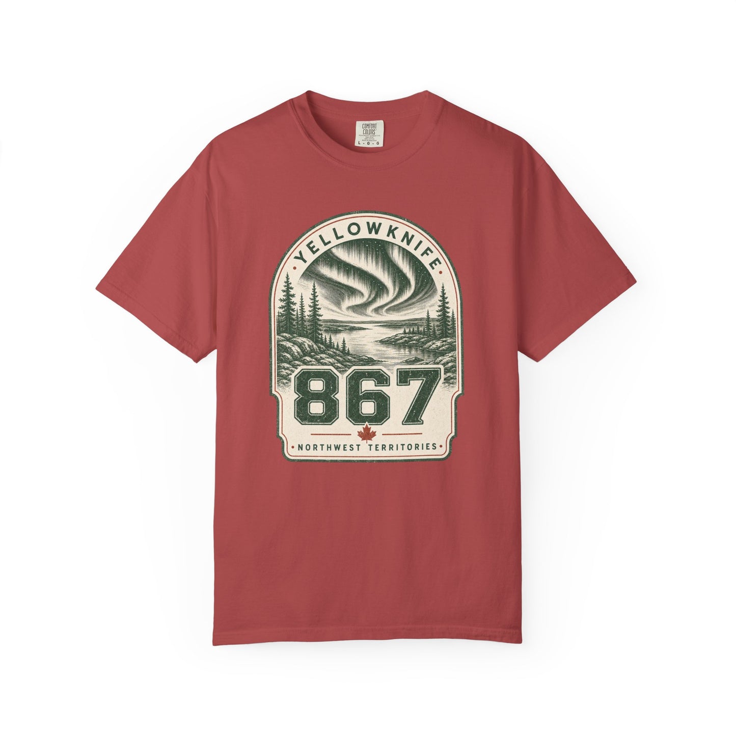 Yellowknife 867 Area Code  Northern Lights T-Shirt