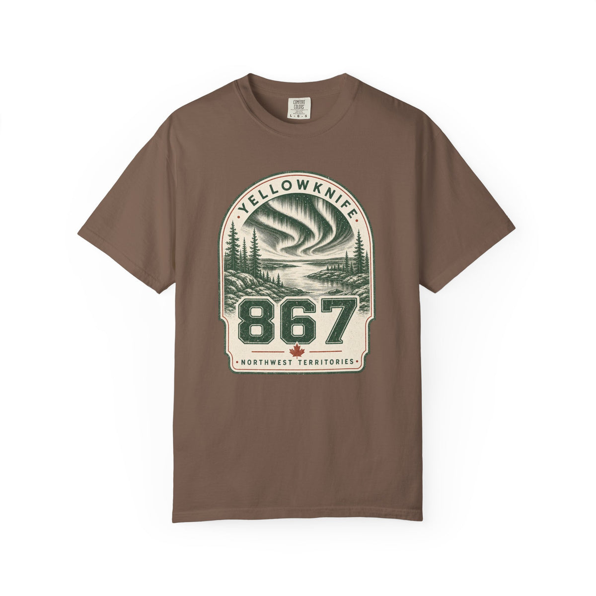 Yellowknife 867 Area Code  Northern Lights T-Shirt