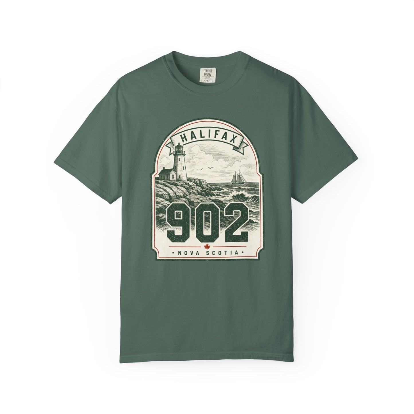 Halifax 902 Area Code Lighthouse T-Shirt — Nova Scotia Coastal Vintage Graphic