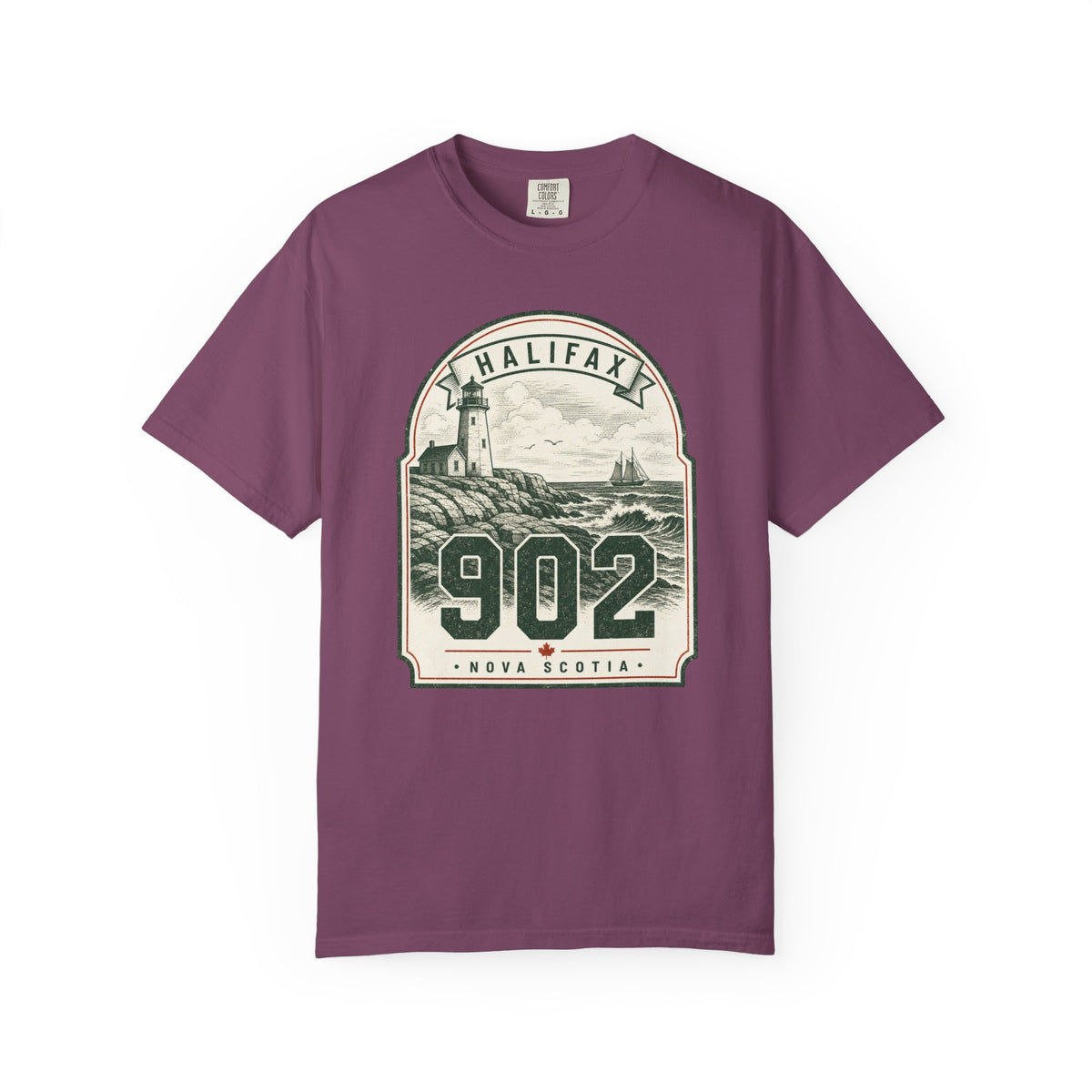 Halifax 902 Area Code Lighthouse T-Shirt — Nova Scotia Coastal Vintage Graphic