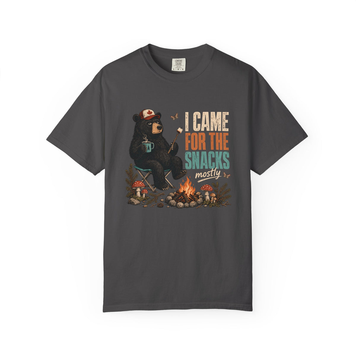 I Came for the Snacks Camping Bear Shirt