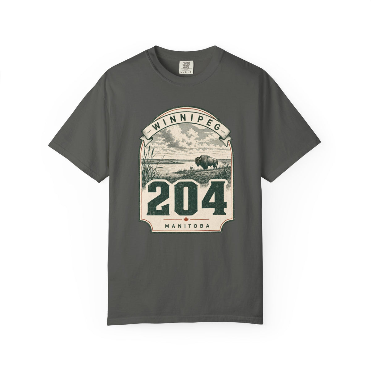 Winnipeg 204 Area Code - Manitoba Vintage Badge T-Shirt
