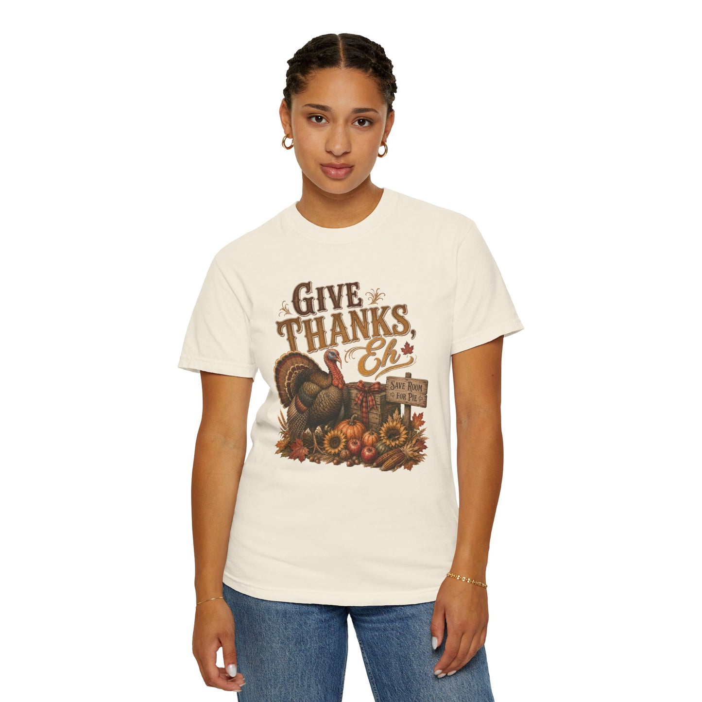 Give Thanks Eh Turkey Tee — Thanksgiving Fall Harvest T-Shirt