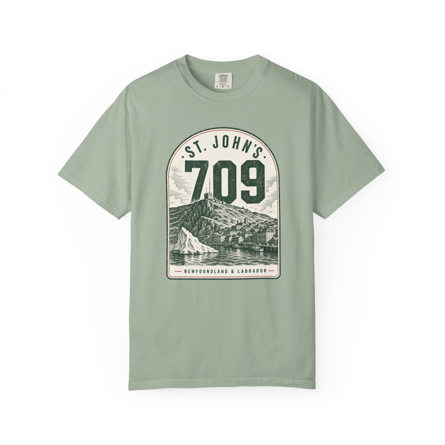 St. John's 709 Area Code - Vintage Mountain T-Shirt