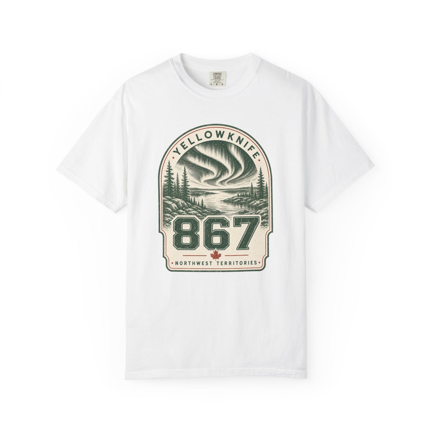 Yellowknife 867 Area Code  Northern Lights T-Shirt