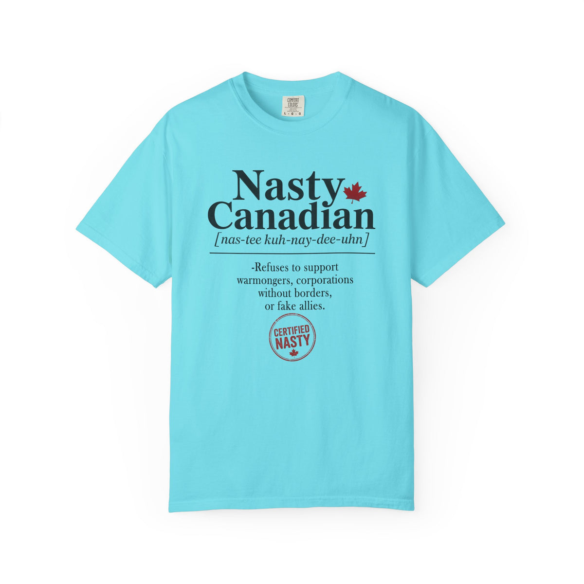 Certified Nasty Canadian Definition T-Shirt - Refuses to Support Fake Allies