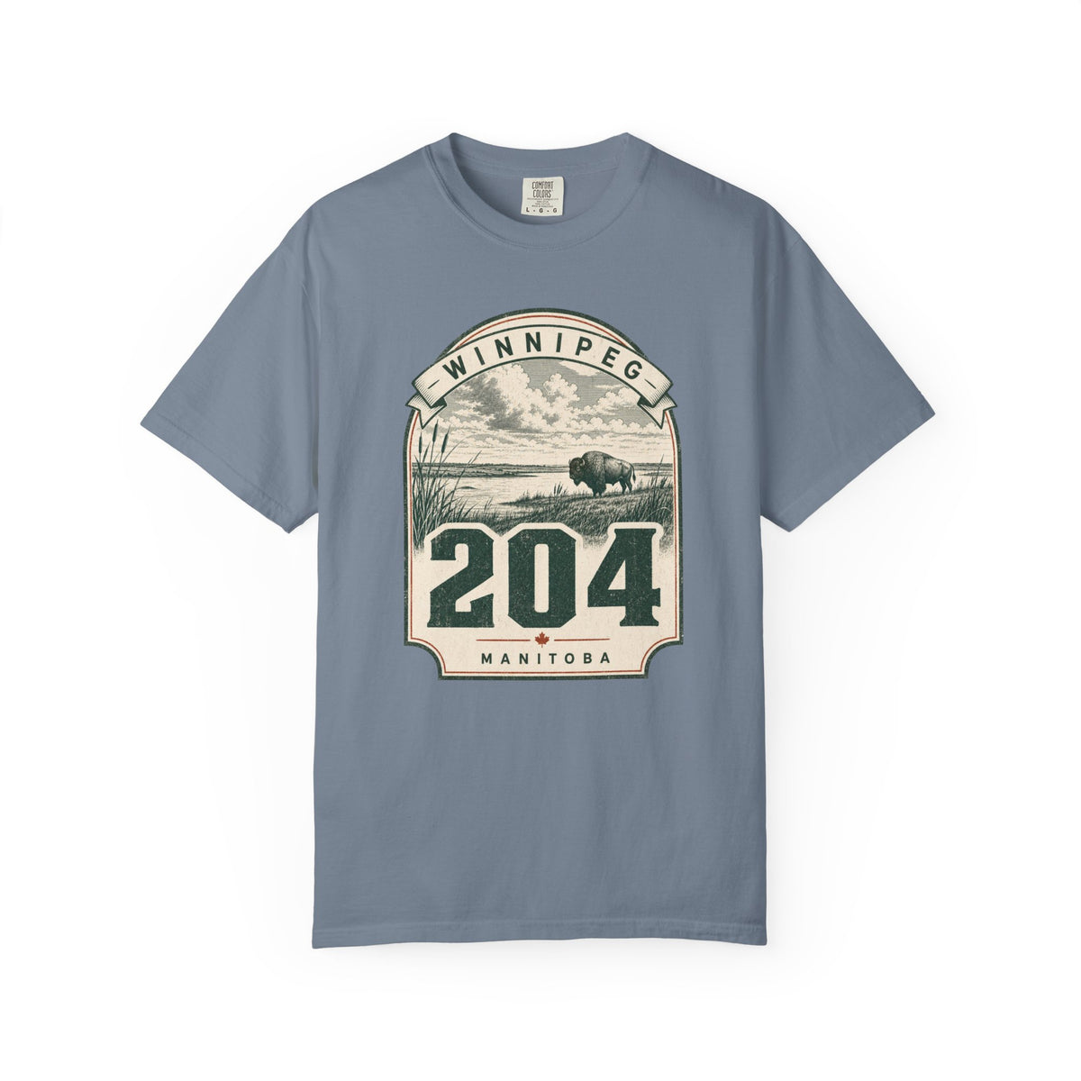 Winnipeg 204 Area Code - Manitoba Vintage Badge T-Shirt