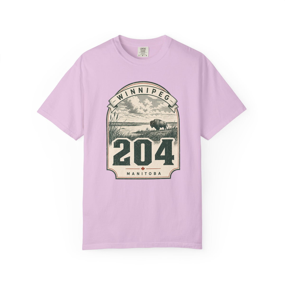 Winnipeg 204 Area Code - Manitoba Vintage Badge T-Shirt