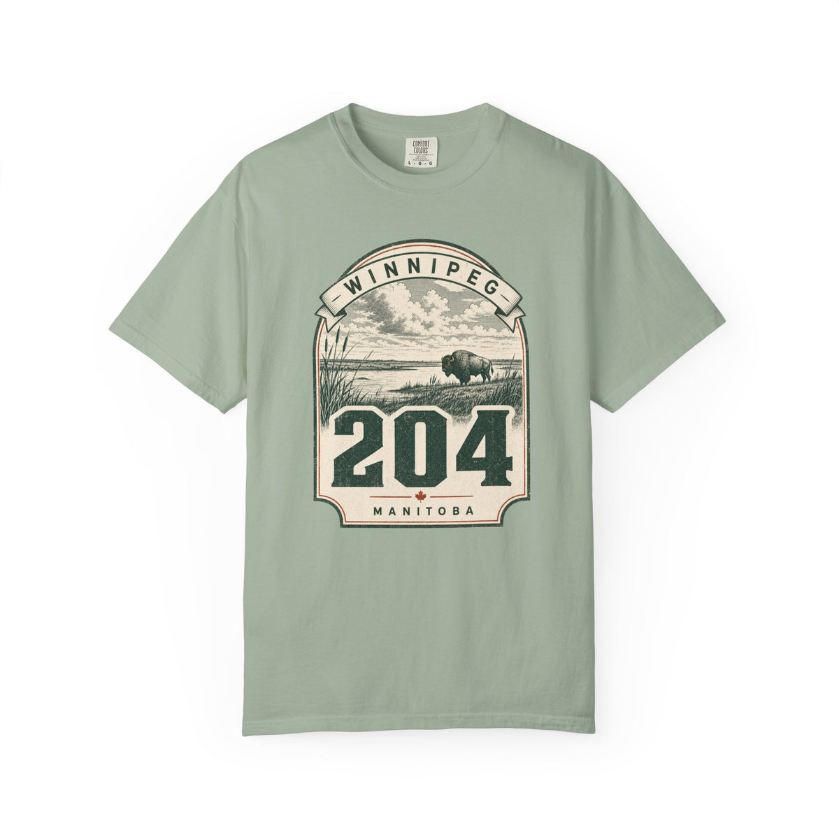 Winnipeg 204 Area Code - Manitoba Vintage Badge T-Shirt