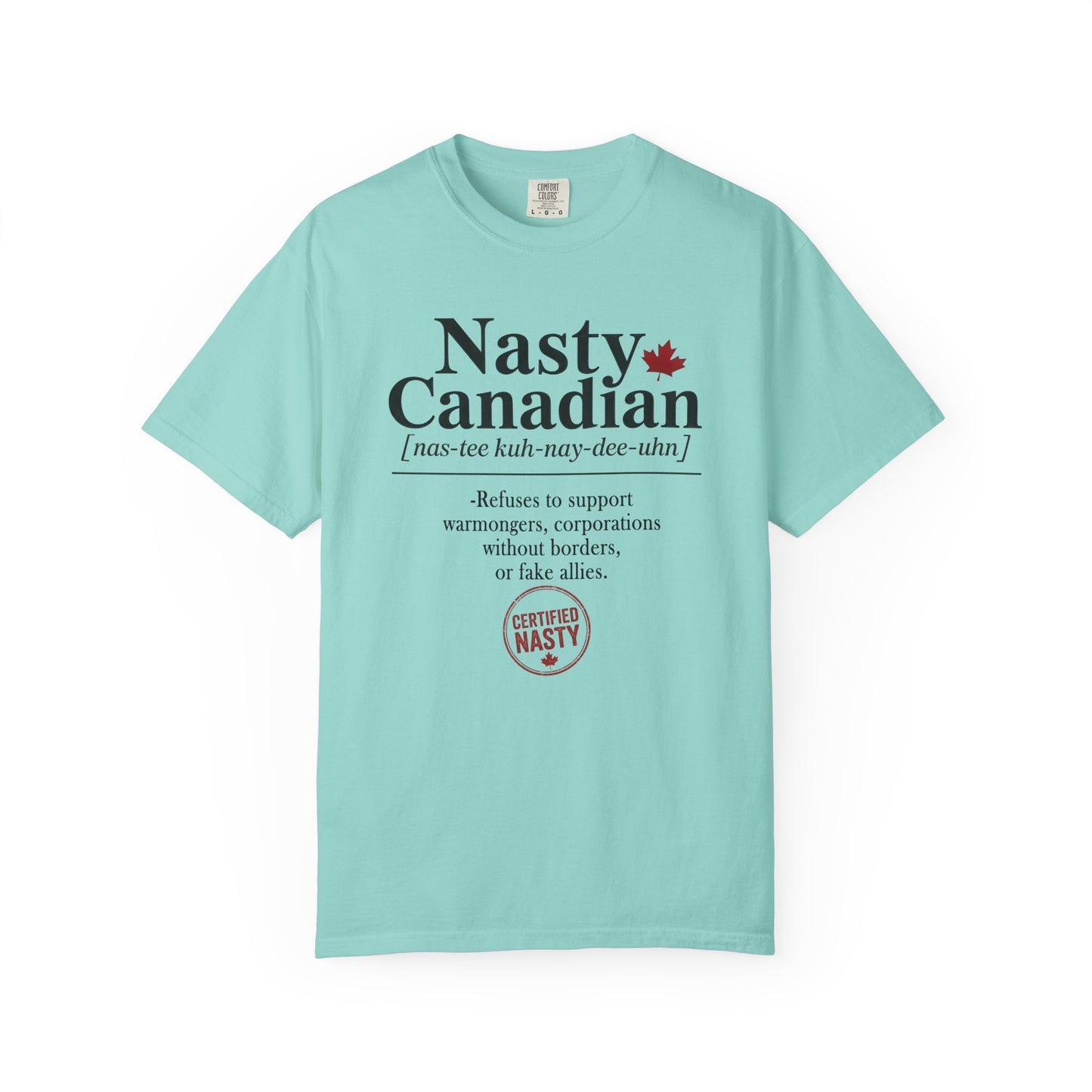 Certified Nasty Canadian Definition T-Shirt - Refuses to Support Fake Allies