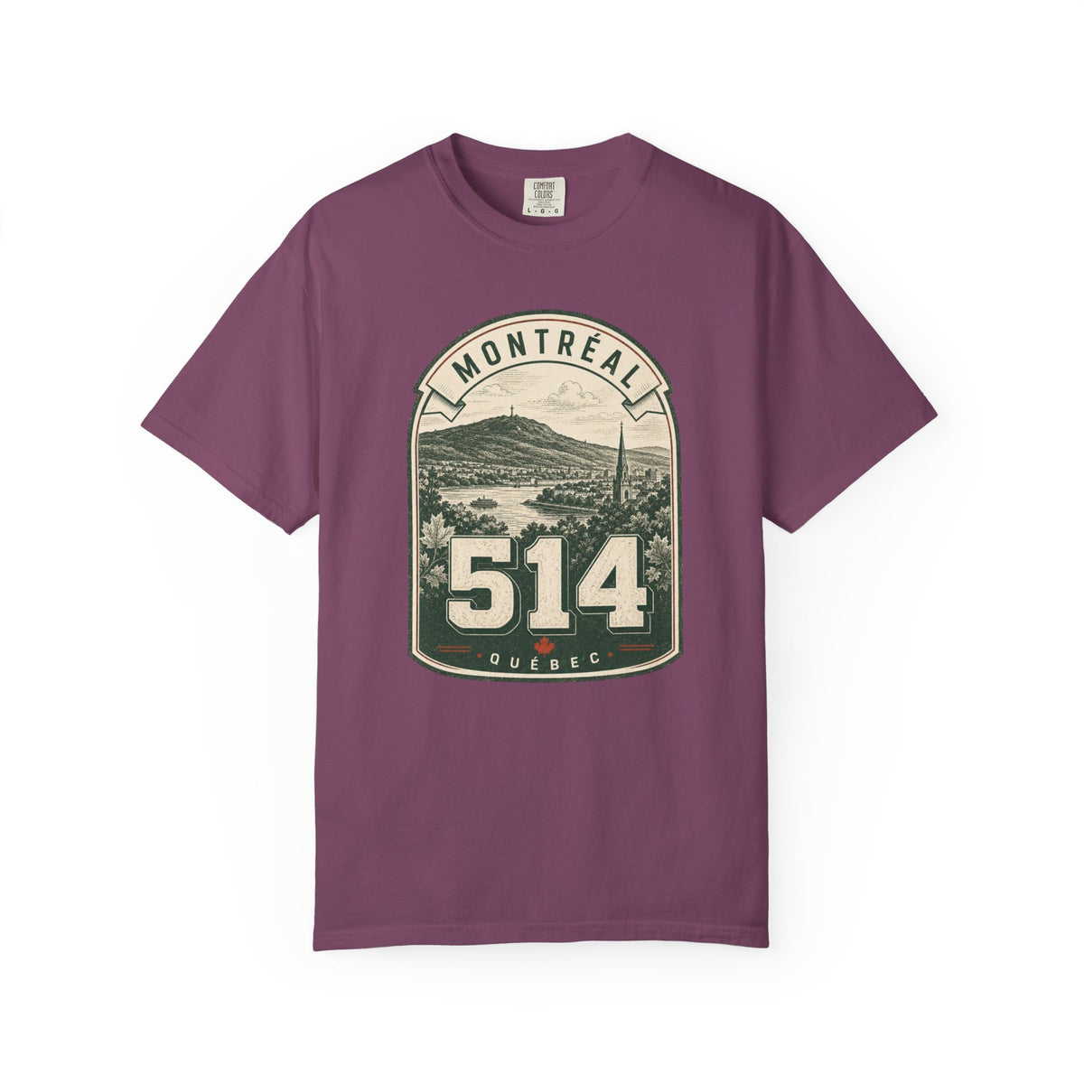Montreal 514 Area Code Vintage Badge T-Shirt
