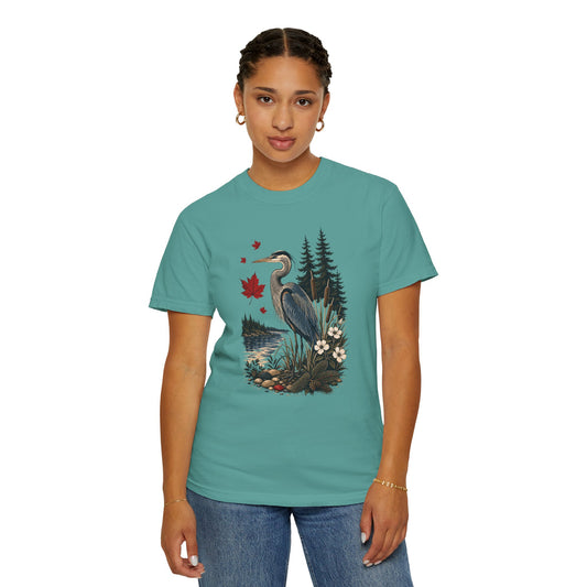 Great Blue Heron Canadian Lake Shirt