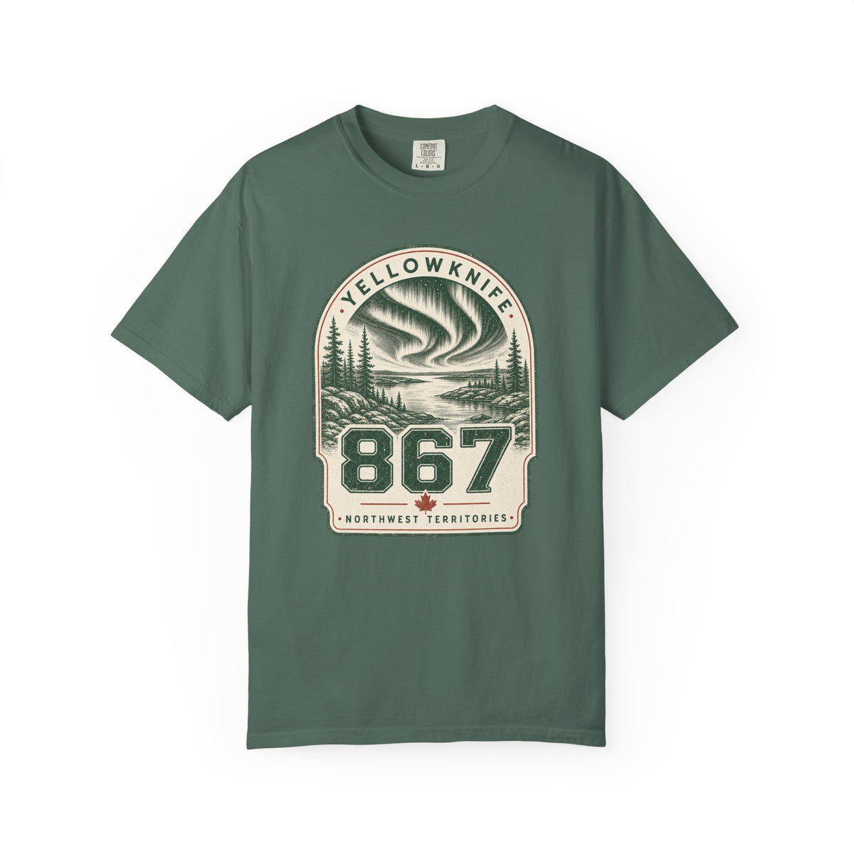 Yellowknife 867 Area Code  Northern Lights T-Shirt