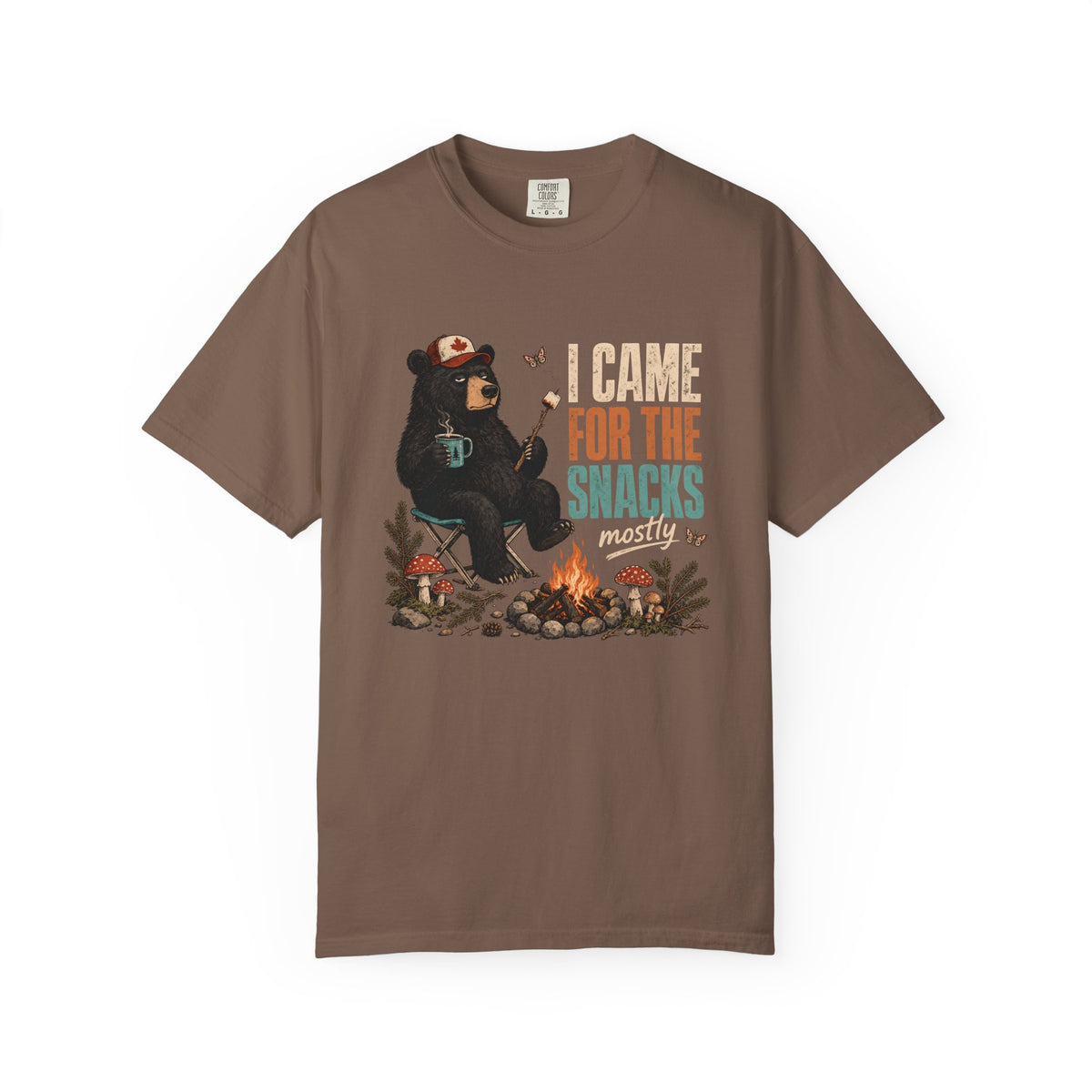I Came for the Snacks Camping Bear Shirt