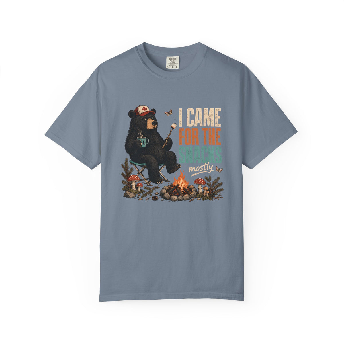I Came for the Snacks Camping Bear Shirt