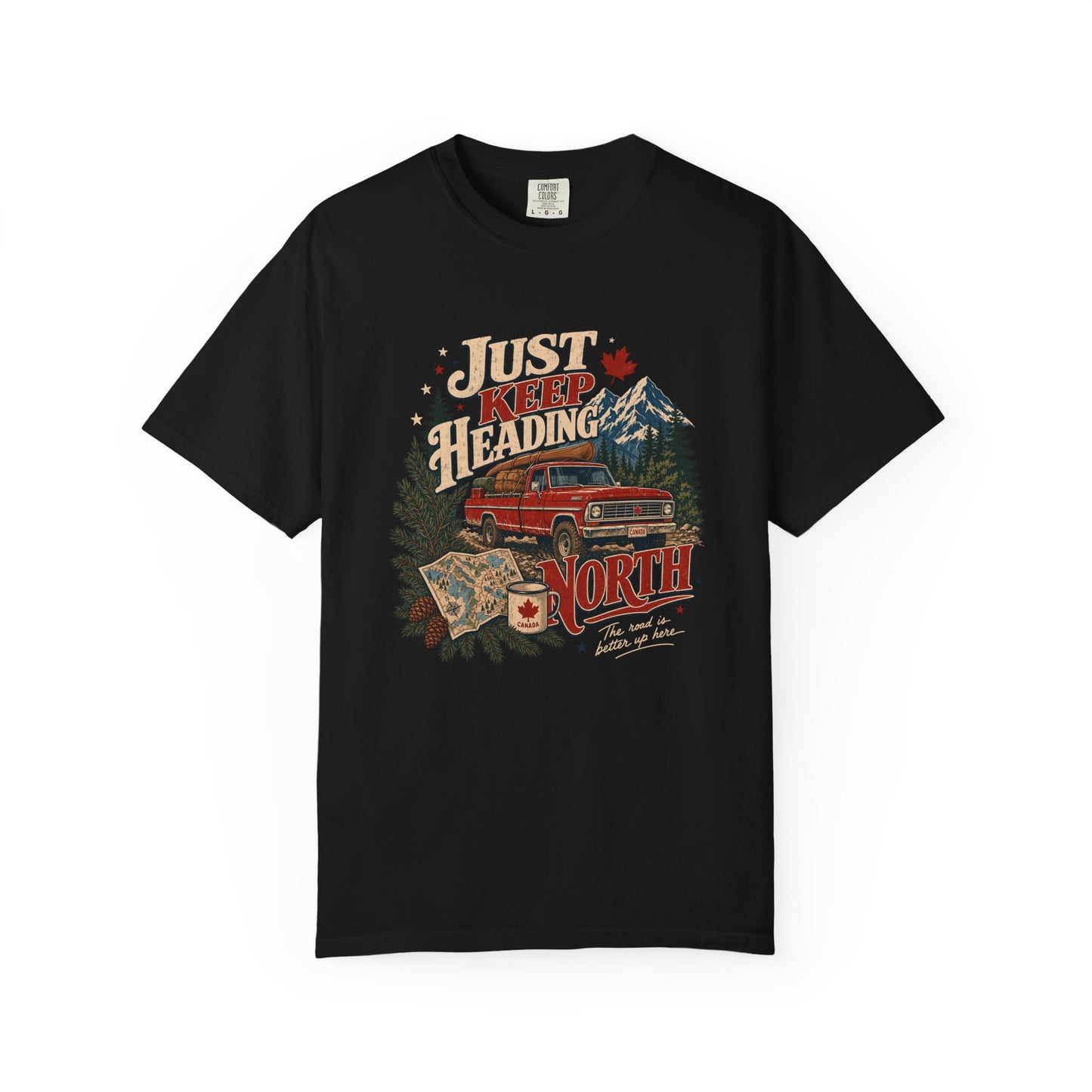 Just Keep Heading North Road Trip Shirt