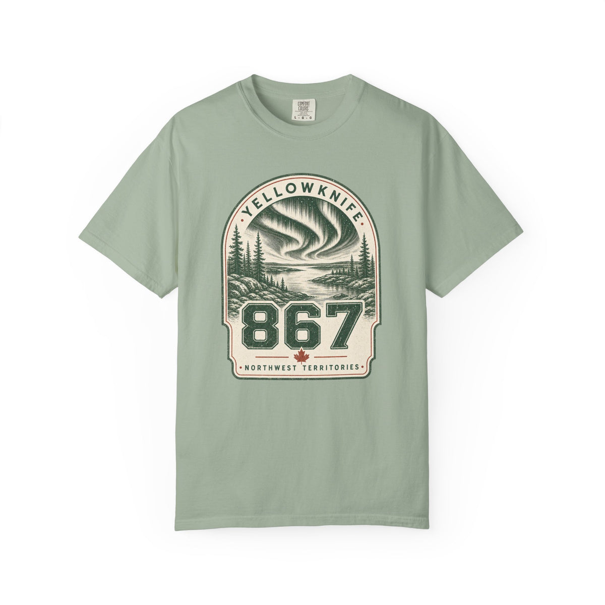 Yellowknife 867 Area Code  Northern Lights T-Shirt