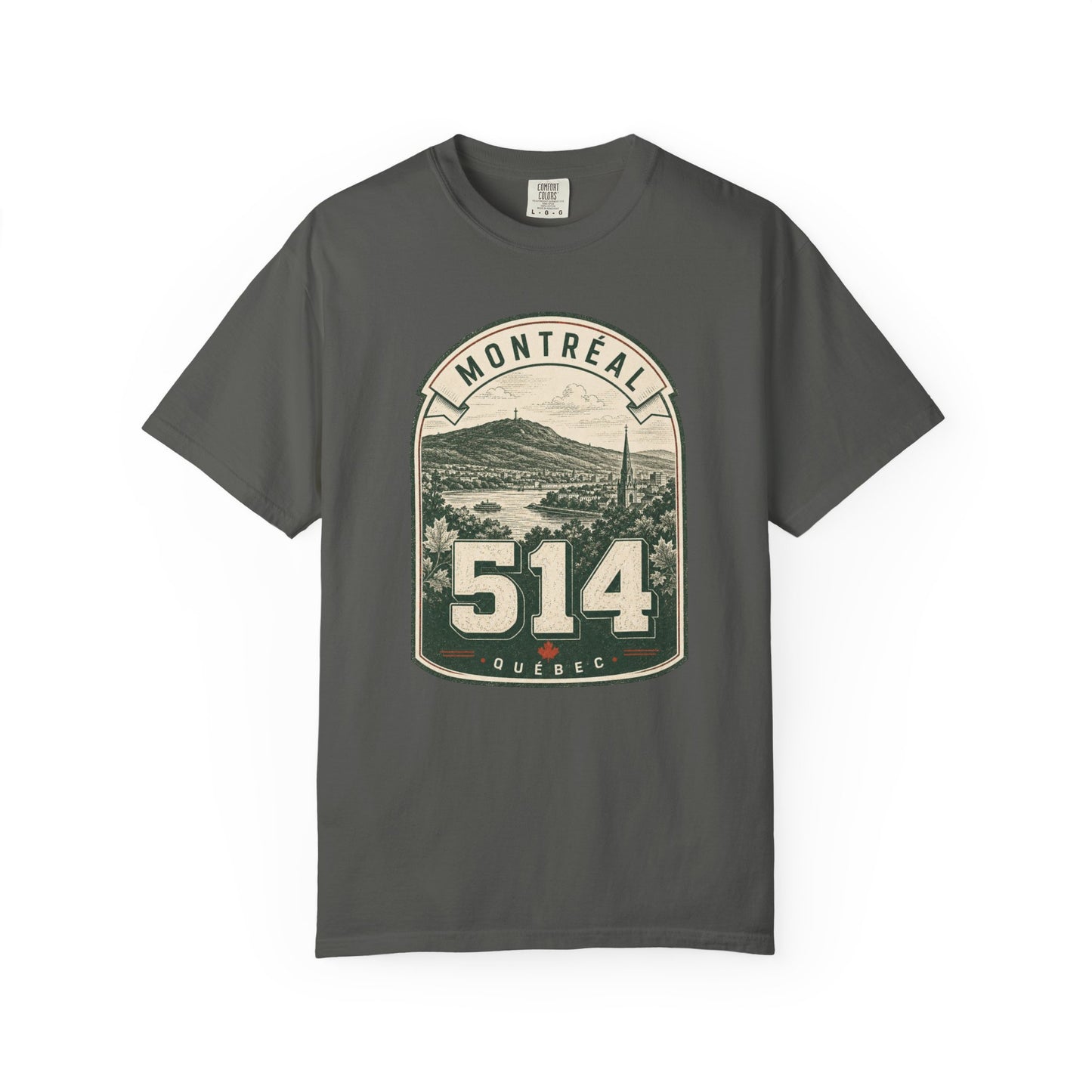 Montreal 514 Area Code Vintage Badge T-Shirt