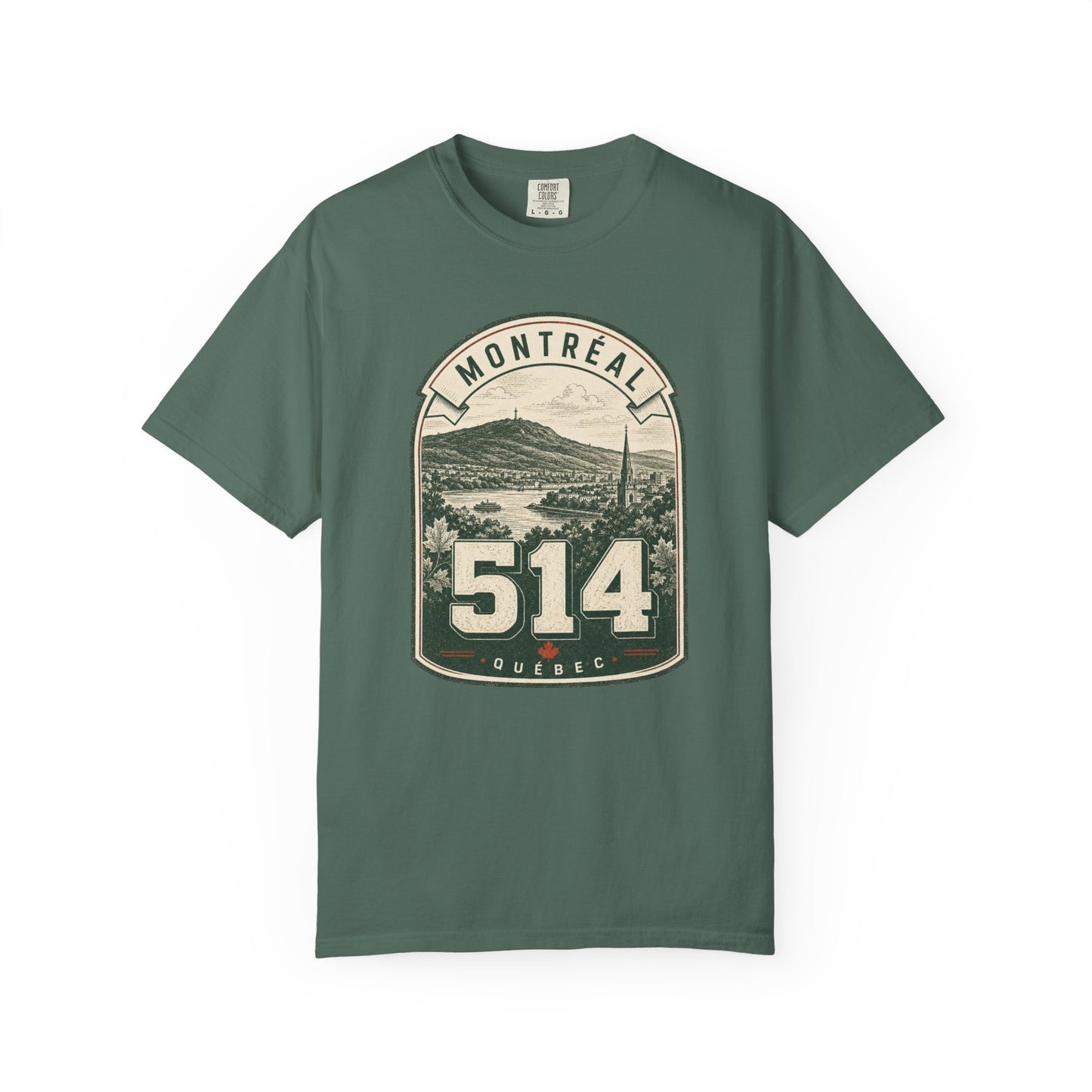 Montreal 514 Area Code Vintage Badge T-Shirt