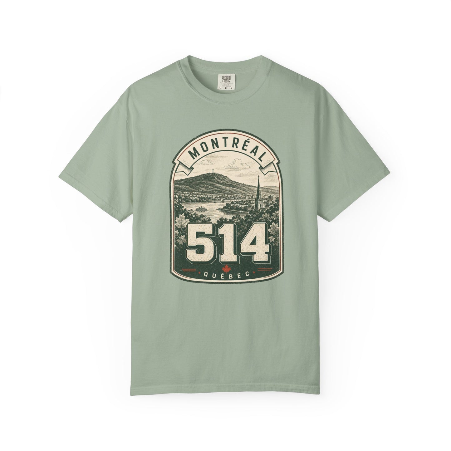 Montreal 514 Area Code Vintage Badge T-Shirt